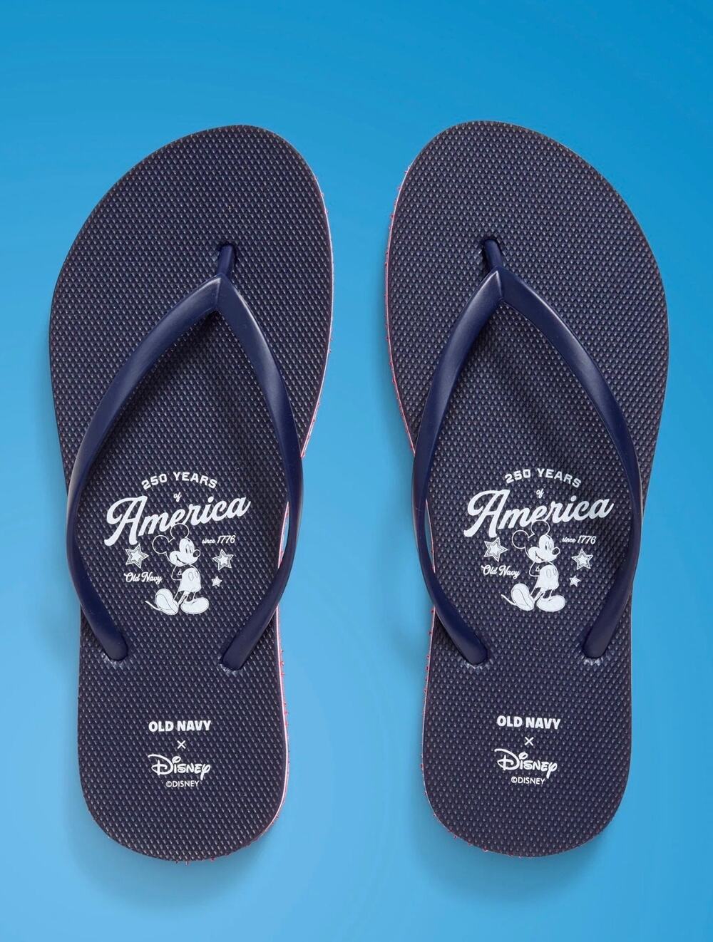 Old Navy Disney Mickey Mouse 250yr America thong sandals flipflops unisex sz10